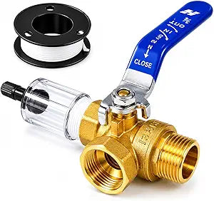 Water Heater Flush Tool, Solid Brass Sediment Cleaner for Electric & Gas Water Heaters, Removes Mineral Build-Up, Improves Water Flow, Long Handle Design