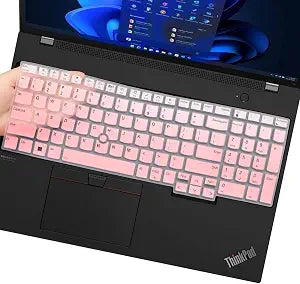 Keyboard Cover for Lenovo ThinkPad E16 L16 P16 P16v (Gen 2/Gen 1) / T16 P16s (Gen 3/Gen 2/Gen 1) 16 inch, Thinkpad L15 Gen 4/3 15.6 inch (Not Fit Thinkpad Z16,L15 Gen 2/1)-OmbrePink