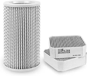 Filter-Monster Γ Replacement Filter with 2 Coconut Carbon Pre-Filters, Set of 3 Γ Compatible with Molekule PECO for Molekule Air Purifier