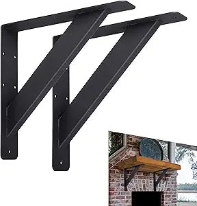 Heavy Duty Shelf Bracket,10 inch Countertop Support Brackets,Floating Shelf Brackets Steel Mantel Brackets, Wall Mount Shelving Bracket for Granite, Wood, Concrete