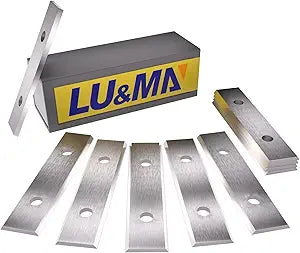 LU&MN Carbide Scraper Replacement Blades, 2.38" / 60121.5mm Double-Edged Reversible Blades, Fits Most Handheld Paint, Glue& Grout Scrapers, 10Pieces