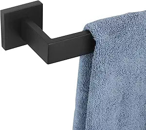 KOKOSIRI 32-Inch Single Towel Bar, Bathroom Kitchen Towel Holder, Wall Mounted SUS304 Stainless Steel Towel Rack, Matte Black, B4003BK-L32