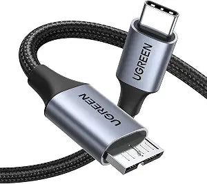 UGREEN 10Gbps USB C to Micro B Cable 1.5FT for External Hard Drive