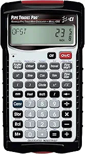 Calculated Industries 4095 Pipe Trades Pro Advanced Pipe Layout and Design Math Calculator Tool for Pipefitters, Steamfitters, Sprinklerfitters and Welders | Built-in Pipe Data for 7 Materials , White