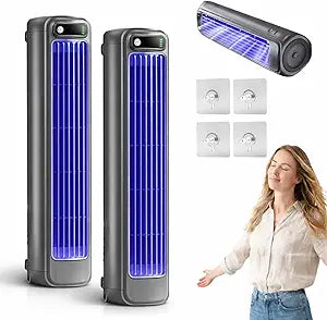 2026 New Cooling Ace Portable Air conditioner, Cooling Fan with 3 Speeds & LED Touch Screen, USB Charging Required Quiet Healthy Cool down Natural Enjoy for Bedroom Office Home (Grey*2)