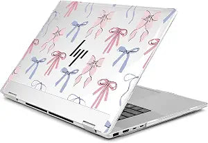 Creative Clear Case for 16-inch HP Envy x360 2-in-1 Laptop (2024/2025) Compatible with 16-ACxxxx / 16-ADxxxx,Slim Lightweight Protective Cover with Artistic Pattern, Pink Bow
