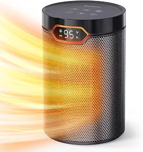 BREEZOME Space Heater,1500W PTC Ceramic Portable Electric Heaters,Black