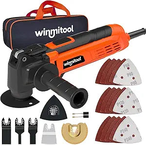 Oscillating Tool, 2.5-Amp Corded Oscillating Multi Tool Kit with 26Pcs Saw Accessories, 3.2Oscillation Angle, 7 Variable Speeds, Electric Oscillating Saw with Auxiliary Handle&Carrying Bag