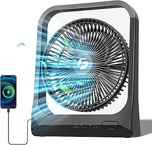 20800mAh Rechargeable Fan, 8-Inch Battery Powered Fan - Up to 80H Runtime, Portable Fan with 4 Speeds/Timers/70┬░ Rotation /Quiet, Desk Fan for Bedroom, Office, Travel, Cruise, Gifts for Men Women