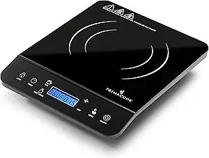 1800W Portable Induction Cooktop Burner 20 Temperature Settings, 18 Power Levels, 10-Hour Timer Countertop Electric Hot Plate for RV, Canning, Dorm, Kitchen Child Safety Lock (Black)