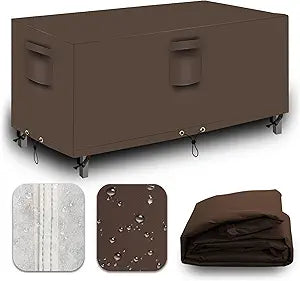 Heavy Duty Patio Furniture Covers Waterproof, 600D Outdoor Furniture Cover Waterproof for Sectional Sofa Couch, Outdoor Dining Table and Chair Set Covers 102''L x 74''W x 28''H, Brown