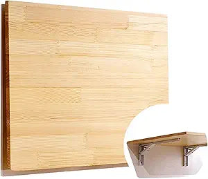Folding Wall-Mounted Drop-Leaf Table, Fold Down Laundry Table, Wall Mounted Folding Table For Laundry Room, Fold Down Desk, Floating Desk For Dining, Room, Study, Kitchen, Dinner, Bar (Multiple Sizes)