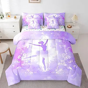 Feelyou Kids Ballet Dancer 7 Pieces Bedding Set Twin Size for Boys Girls