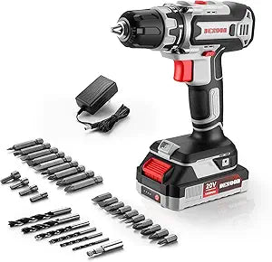 Cordless Electric Power Drill Set: DESOON 20V Drill Driver for Home DIY & Beginner Projects, Lightweight Power Drills Tool Set with Battery and Charger for Men & Women, Ideal for Furniture Assembly