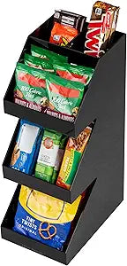 Mind Reader Coffee Tea Utensil and Condiment Station, Countertop Organizer, Coffee Bar, Kitchen, 6"L x 9"W x 16"H, Black