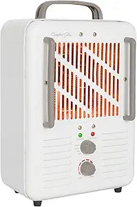 Comfort Glow EUH341 Milkhouse Style Electric Heater 5,200 Btu, White, Length: 7in, Width: 10.25in, Height: 15.5in