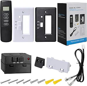 Hiorucet Fireplace Remote Control Kit for Millivolt Gas Valve Fireplaces, RCB05A Fireplace Remote for Skytech for Empire for Majestic for Ambient, Temper Adjustment, Child Protection, LCD Screen