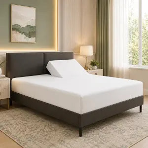 Split Head Flex 1 Qty Fitted Sheet for Adjustable Bed, Queen 32" Split Down from The Top, 100% Egyptian Cotton 600 Thread Count, 18" Deep Pocket, Super Soft Wrinkle Free, White