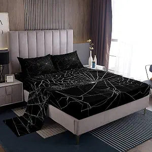 Feelyou Spider Web Bed Sheets Kids Sheet Set Full Size