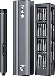 Fanttik E1 Max Electric Screwdriver, Mini Precision Screwdriver Set, 50 Magnetic Bits, Magnetic Storage, 5/32Hex, Repair Tool Kit for Electronics Phone Camera Laptop Watch for Dad