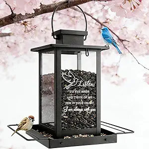 Memorial Bird Feeders for Outdoors, Sympathy Gifts for Loss of Loved One Dad Mom, Remembrance Condolences Bereavement Funeral Gift Idea, Grief Home Decor Sorry Loss Outside Garden