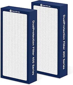 2 Packs 400 Series Replacement Filter Compatible with Blueair Classic 400 Series Air Cleaner Purifier Model 480i, 402, 403, 405, 410, 450E, 455EB