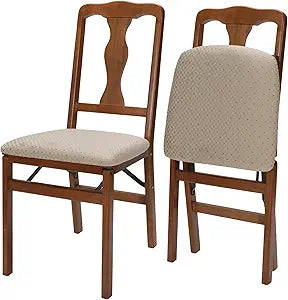 Stakmore Queen Anne Folding Chair Finish, Set of 2, Fruitwood