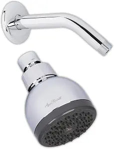 3 Inch Shower Head & Shower Arm - High Pressure Boosting Wall Mount Showerhead For Low Flow Showers With 6 Inch Stainless Steel Wall-Mounted Shower Arm And Flange, 2.5 GPM - Chrome
