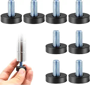 8 Pack Adjustable Furniture Levelers, 3/8"-16 UNC Threaded Leveling Feet for Tables, Chairs, Cabinets, Shelving, Sofa Heavy Duty Floor Protectors