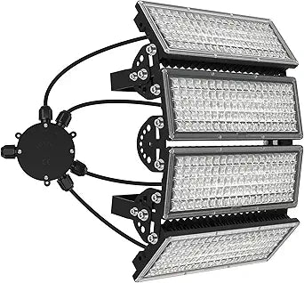 Kekeou 400W Stadium Lights Outdoor LED, 56000LM Flood Lights Outdoor, 6500K Arena Light, Wider Lighting Angle Court Field Light IP67 Waterproof for Parking Lot, Sports Court - Black