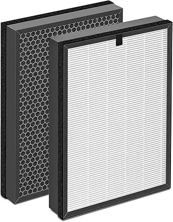 2 Pack Replacement Filter Compatible with COLZER BKJ-33 Air Purifier, 3-in-1 True HEPA and Activated Carbon Filter