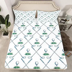 Erosebridal Golf Bedding Set Golf Club Sheet Set Twin Size