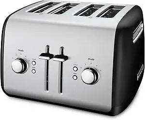 KitchenAid 4 Slice Manual Lift Toaster KMT4115OB, Onyx Black