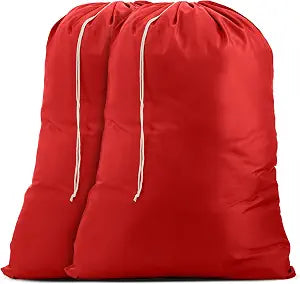 Handy Laundry Bags Nylon Extra Large - Heavy Duty - 2-Pack, Red