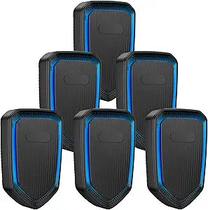 Air Ionizers Plug In Negative Ion Air Purifiers Quiet Air Freshener for Home Bedroom Office Basement - Portable Mini Air Cleaner Odor, Smoke, Dust, Pet Smell (6, Black)