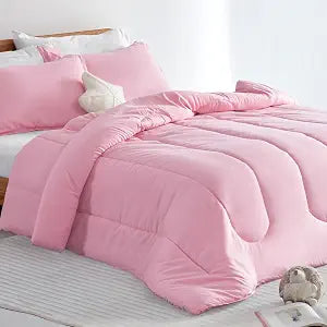 SLEEP ZONE Kids Pink Bedding Twin Comforter Set - Super Soft & Cute Printed 2-Piece Comforter Set All Seasons for Girls, Fade Resistant, Machine Washable, Ballet Pink