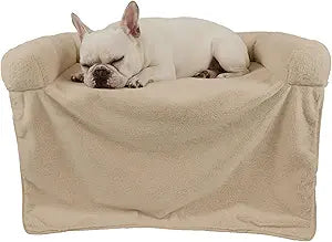 Mon Chateau 40x40x5 Waterproof Couch Cover, Machine Washable 100% Polyester Sofa Cover with Zipper, Anti-Skid Bottom, Durable Couch Protector for Dogs, Cats & Home Furniture, Taupe