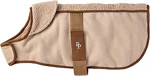 Pet Passion Aspen - The Cozy Sherpa Vegan Shearling Pet Jacket Sweater for Small, Medium and Large Dogs, Camel, Small (10-25 lbs)