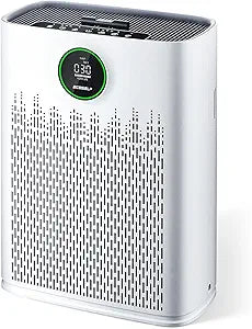 Air Purifiers for Home Large Room, Cover Up to 2400 Ft with True HEPA Filter, Smart Mode, PM2.5 Air Quality Display, 22dB Sleep Mode, HAP603