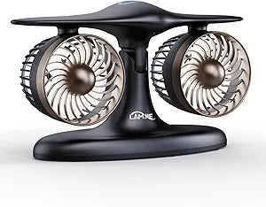 Jet Engine Desk Fan -18-Hour Runtime Battery Operated Fan Turbo fan, USB-C Rechargeable Table Fan, High-End Aviation Turbine Office Decor, Luxury Gift Box for Men, Dad, Pilots, Tech Lovers
