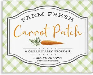 Stupell Industries Farm Fresh Carrot Patch, 24 x 30 Inch Canvas Wall Art