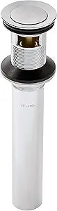Pfister 972-101A Push & Seal Metal Pop-up Drain Assembly for Bathroom Sink, Polished Chrome