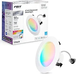 Feit Electric 4in Smart Retrofit Recessed Light, 50W Eq, 720 Lumens