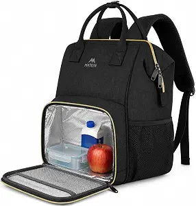 MATEIN Lunch Backpack for Women, Insulated Cooler Backpack for Men, Black