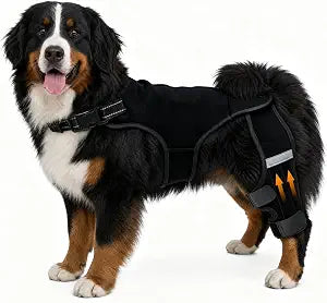 Dog Knee Braces for Torn ACL Hind Leg, Adjustable Dog Leg Braces for Back Leg with Four-Stabilizers for Luxating Patella Relieves Ligament Injury & Joint Pain (2XL)