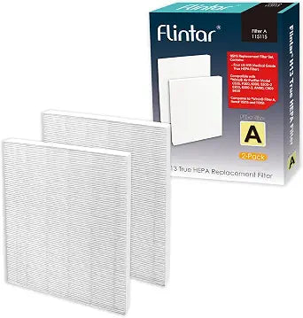 115115 Filter A, Made in Taiwan, Compatible with Winix Air Purifier C535, C909, 5300, 6300, P300, H13 Grade Replacement Filters, 2-Pack