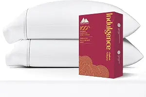 Mayfair Linen 1200 Series Pillow Cases Queen Size Set of 2, Sateen, White
