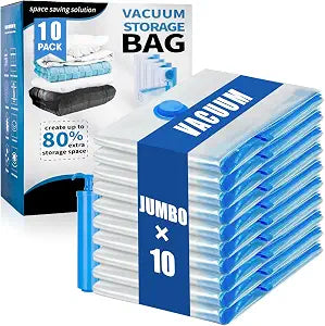 10 Jumbo Vacuum Storage Bags for Bedding Vacuum Seal Bags for Blankets