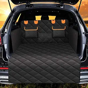 4-in-1 SUV Cargo Liner for Dogs, Non-Slip Water Resistant Pet Trunk Mat with Side Flaps Protector & Back Seat Organizer, Dog Backseat Cover for SUVs Vans54" W x 88" L