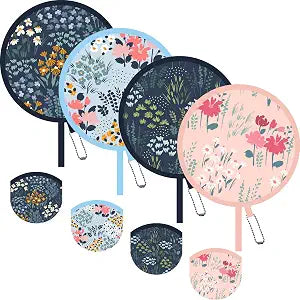 4 Pack Foldable Hand Fan, Portable Pocket Folding Fan for Hot Weather, Lightweight Handheld Fan for Travel, Concert (Floral Whisper)